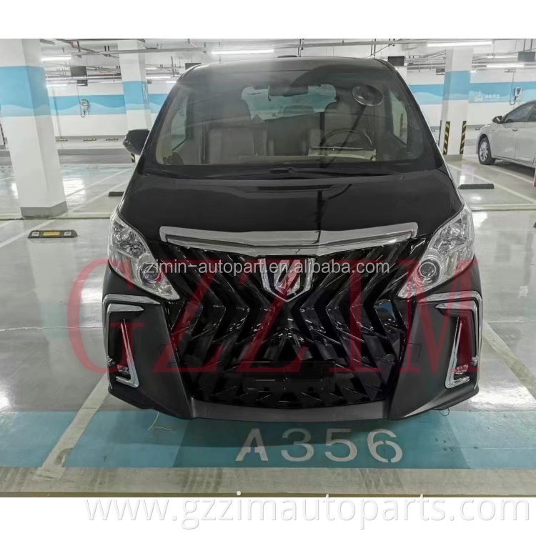 Old To New Upgrade Parts body kit front bumper rear bumper grille bodykit For Alphard 2008 Upgrade To 2018
